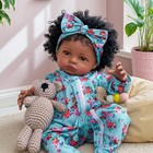 18  Reborn Baby Dolls Lifelike Black Skin Girl Doll African American Baby Doll