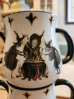 Potter s Studio Halloween 3 Witches Coffee Cups X 4 Flying Witch Spooky Night