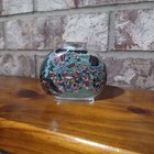 Antique Chinese Inside Painted Glass Snuff Bottle Village Scene Reverse Painted
