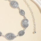 Retro Style Women s Metal Waist Chain Adjustable Decorative Circle Carved Ch-yg