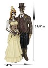 Day Of The Dead Steampunk Socialite Bride And Groom Skeleton Couple Statue 8 h