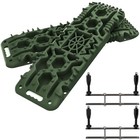 Traction Boards With Build-in Jack Base  2pcs Recovery Boards   Army Green