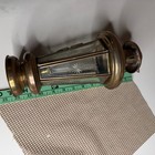 Vintage Brass Etched Glass Candle Lantern Starburst Wheat Tapered 12 Inch