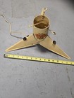 Rare Vintage Metal Folding Footed Christmas Tree Stand W lights Sweden Untested