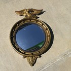 Frame only  For Vtg Federal Style Eagle Gold Gilded Gesso Convex Mirror 24 
