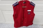Vintage Amtrak Uniform Red Vest Size 42    100  Polyester 