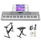     free Shipping      Electric Piano   Keyboard  stand  bench  mic 