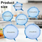 12pcs Reusable Silicone Stretch Lids For Food Storage - 6 Sizes  Airtight Sea   