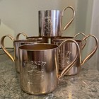 Vintage Smirnoff Moscow Mule Copper Mugs Set Of 6 Aluminum Copper Finish Euc