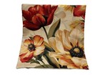 Mixed Flower Garden Floral Botanical Linen Throw Pillow Cover Holiday Home Decor