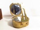 Brass Vintage Style Stanley London Brunton Brass Compass W  Wooden Box