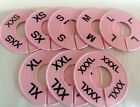 Round Clothing Rack Size Dividers Plastic Hangers Ring Xxs-3xl  8 - 80 Pc Sets  