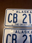 Alaska Unused 1968 Original License Plate Plates Matching Pair Set    cb 211    Vtg