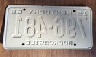 1968 Kentucky License Plate Tag  796-480 Rockcastle County   Mercury Ford Dodge