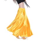 Lady Shiny Satin Skirt Silky Dance Costume Long Half Dress Elastic Waist Modern