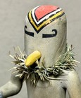 Antique Native American Hopi Kachina Doll Sikya Tsutskutu Yellow Clown 7 5   
