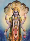 India 50 s Print Lord Vishnu  By Indra Sharma Brijbasi 14in X 20in  15864 