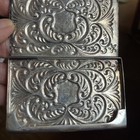 Vintage 925 Sterling Card Carrying Case Ornate Embossed No Dents Scratches 53g