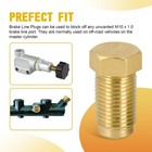 Brake Line Plugs Compatible With Dune Buggy  10mm 1 0 Bubble  1 8  Npt Male