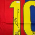 Framed Autographed signed Lionel Leo Messi 35x39 Fc Barcelona Jersey Bas Coa