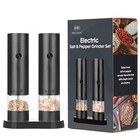 2pcs Electric Salt And Pepper Grinder Set With Rechargeable Base Mill-adjustable