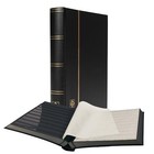 Lighthouse Basic Hard Cover Stamp Stockbook 64 Black Pages A4