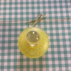 Vintage Hand Blown Art Glass Perfume Bottle Frosted Yellow W  Stopper Taiwan