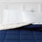 Room Essentials Faux Shearling Reversible Comforter Sherpa