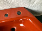 Vtg Hexagon Cast Iron Burnt Orange Red Self Rimming Drop In Sink Kohler 208-25e
