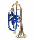 Sai Musical Cornet Bb Blue Brass With Hard Case And Mouthpiece 