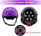 Adjustable Helmet For Ages 5-16 Kids Toddler Medium  52-57 Cm  Purple Set 