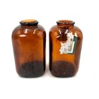 Vintage Levi Garrett   Sons Tobacco Scotch Rappee Snuff Amber Glass Bottles 2