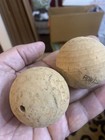 2 Lg Vintage 2    Round Fishing Floats    natural Cork   