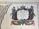 China Japan Korea 1636 Willem Blaeu Unusual Large Antique Map 17e Century