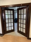 Architectural Salvage French Doors 6    W By 84    Twith Glass   Jamb And Casing