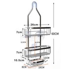 Metal Hanging Shower Caddy No Drilling Rustproof Shower Rack For Shampoo Soap