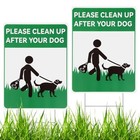 2 Pack Clean Up After Your Dog Signs  12 6  X 9 5  No Pooping Dogs Signs With 