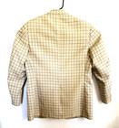 Vintage Men 40 R Read Beige Taupe Grey Check Sport Coat Blazer Retro Grandpa