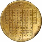 1853 Calendar Token Issued By J b  Hyde In New York City     Ngc Ms-64     Rare