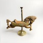 Vintage Carousel Horse With Brass Base