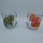 Set Of 2 Vintage 1978 Mcdonald s Garfield Glass Coffee Mugs Cups Jim Davis 3 5 