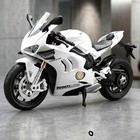 1 12 Ducati Panigale V4s White Alloy Diecast Motorcycle Model W  Light Display