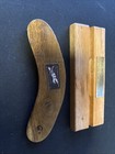 6  Australia Hardwood Boomerang Hand Painted Art Sculpture With Display Stand