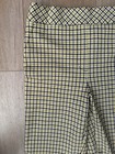 Spanx Ponte Wide Leg Pants Houndstooth Yellow Black White Size Large