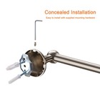 Bgl 4-piece Bathroom Hardware Set Brushed Nickel Adjustable Expandable Towel Bar