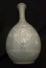 Korean Celadon Vase A Thousand Cranes 12  Signed