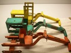 6 Vintage Structo Grader  Pressed Steel Toy Parts Restore Missing Blades Wheels