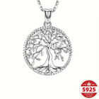 Tree Of Life 925 Sterling Silver Necklace Jewelry Vintage-look Strength Pendant