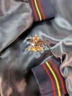 Vintage Anheuser Busch Embroidered Eagle Satin Button Up Jacket Mens 