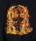 1990   s T2-3d Terminator 2 Universal Studios Japan Fire Skull Lg Black T-shirt    